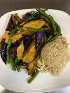 Best Sautéed Eggplant with String Bean with brown sauce in Katy, TX